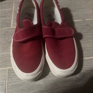 Vans Red Slip-On Sneakers